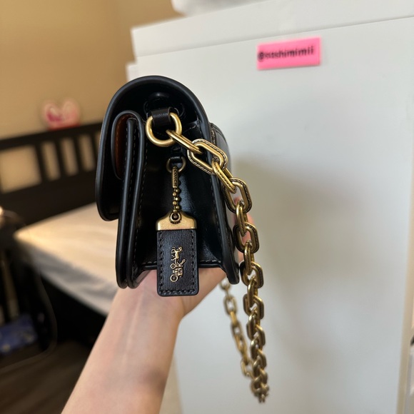 *SOLD - DO NOT BUY* NWT Coach Idol Bag 23 Chain Shoulder Crossbody Bag - Black - Picture 5 of 9